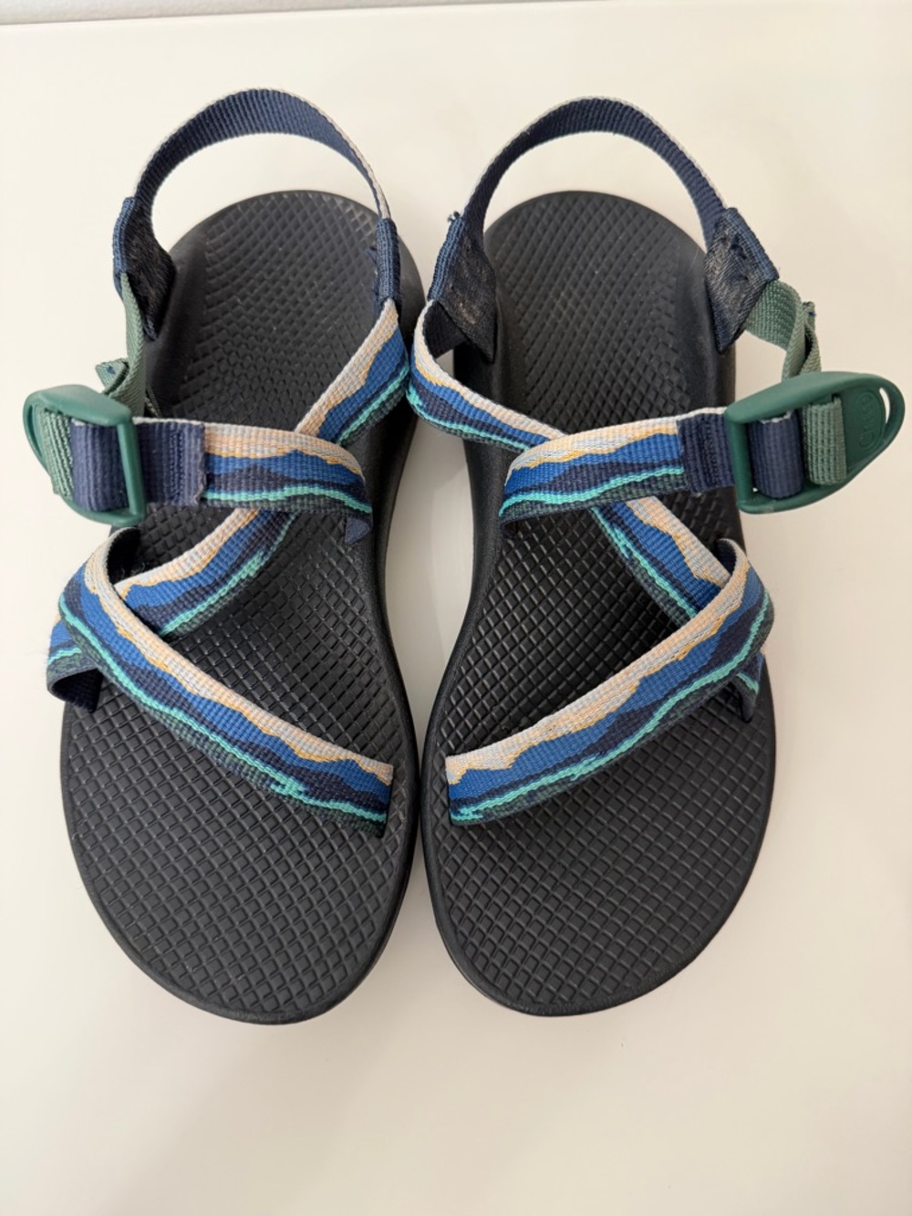 Chaco   Blue Green Strappy Adjustable Strap Outdoor Sandals Size 7 - Picture 2 of 12
